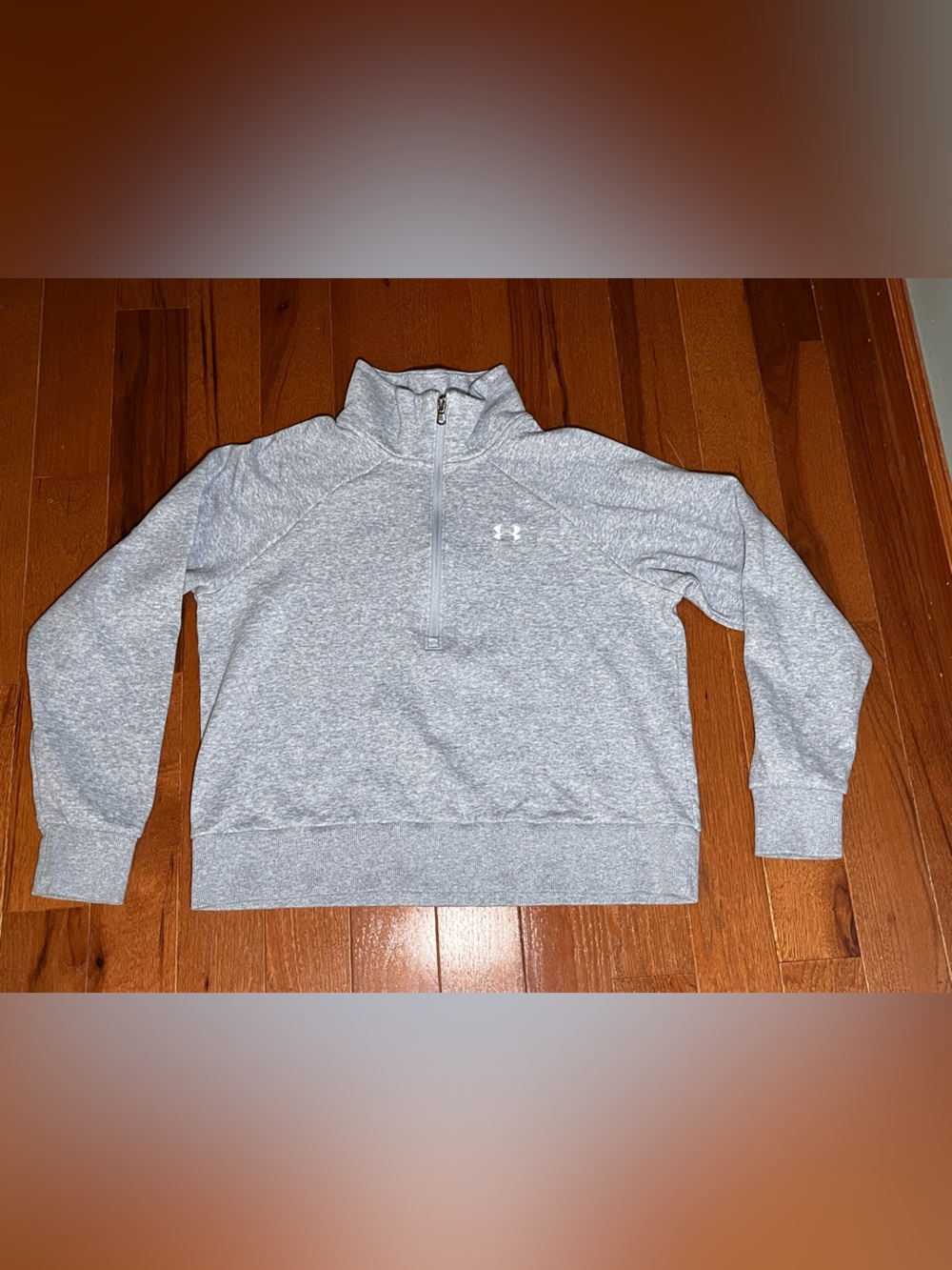 Under Armour Women's
Heather Gray Quarter Zip Pullover Swearshirt